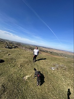 Pip on Hadrians Wall
